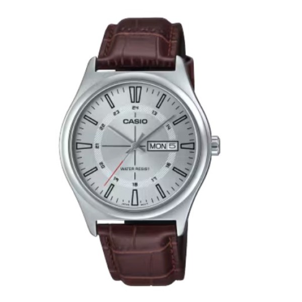 Casio Brown Leather Band Analog Watch for Men - MTP-V006L-7CUDF