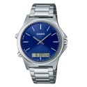 Casio Blue Dial Stainless Steel Analog-Digital Watch for Men - MTP-VC01D-2EUDF