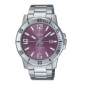 Casio Purple Dial Stainless Steel Analog Watch for Men - MTP-VD01D-6BVUDF