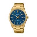 Casio Blue Dial Gold Strap Stainless Steel Analog Watch for Men - MTP-VD03G-2AUDF