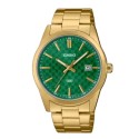 Casio Green Dial Gold Strap Stainless Steel Analog Watch for Men - MTP-VD03G-3AUDF