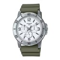 Casio Green Resin Band Analog Watch for Men - MTP-VD300-3BUDF