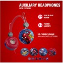 SMD Marvel Spider-Man Auxiliary Headphone with Stickers - MV-10903-SM