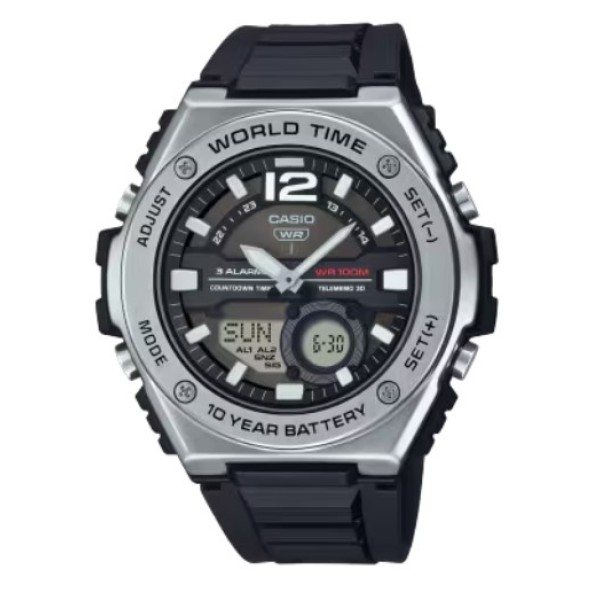 Casio Silver Dial Analog-Digital Watch for Men - MWQ-100-1AVDF