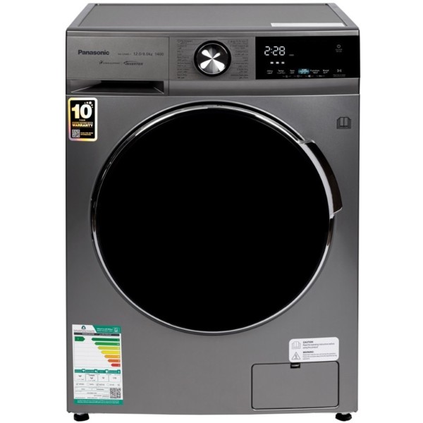 Panasonic Front Load Washer Dryer 12kg - 8kg Inverter, Dark Silver - NA-S24ML1LKW