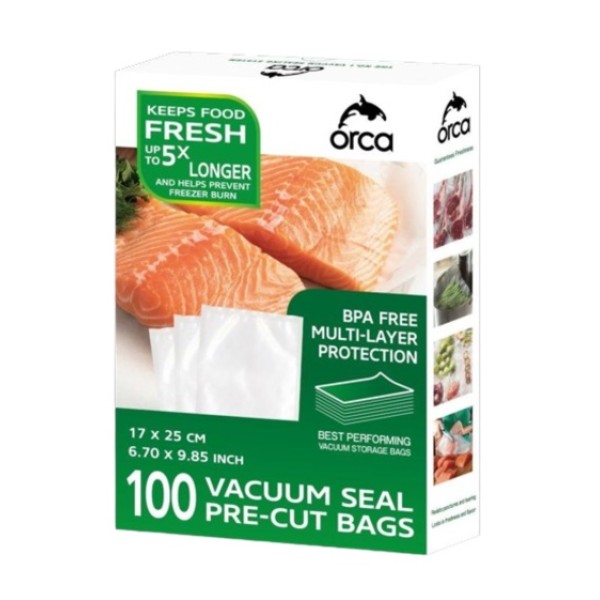 Orca Vacuum Sealer Bag 17x25cm, 100qty - OR-VSBAG17X25