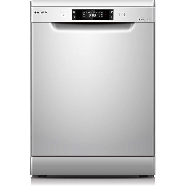 Sharp 8 Programs, 14 Settings LED, Dishwasher, Inox - QW-MA814-SS3