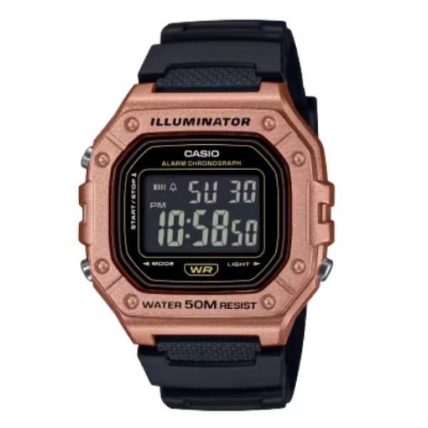 Casio Youth Digital Black Dial Watch for Men - W-218HM-5BVDF