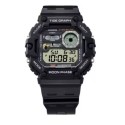 Casio Moon Phase Black Band Digital Watch for Unisex - WS-1700H-1AVDF