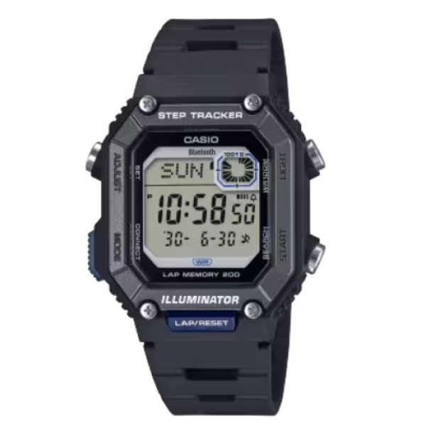 Casio Step Tracker Black Band Digital Watch for Unisex - WS-B1000-1AVDF