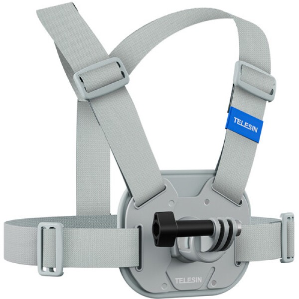 Telesin Vest Chest Strap with Quick Release for Action Cameras, Grey - S2-CGP-01GY