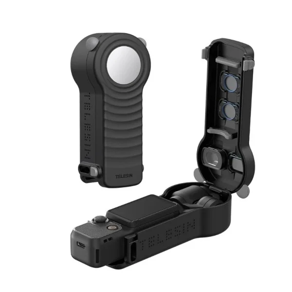 Telesin Disadv Protective Case for DJI Osmo Pocket 3/4, Black - S6-FMS-29BK-TDJ