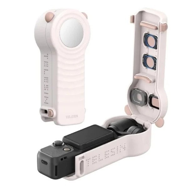 Telesin Disadv Protective Case for DJI Osmo Pocket 3/4, White - S6-FMS-29WH-TDJ