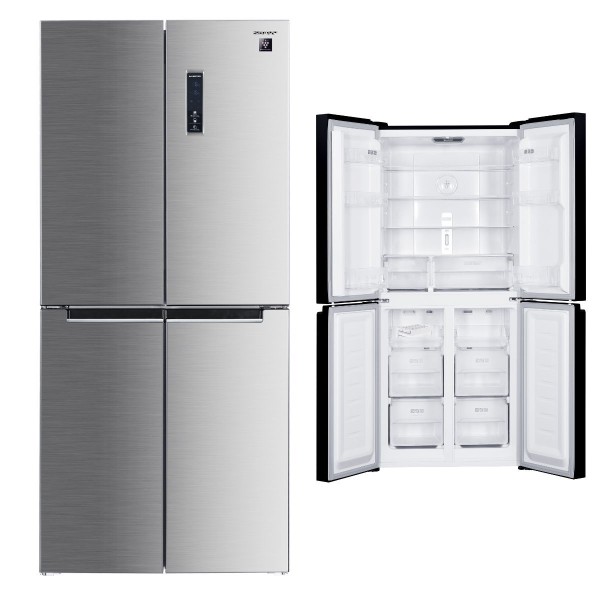 Sharp 401Liters, French Door Refrigerator, Inox - SJ-FH560KW-HS3