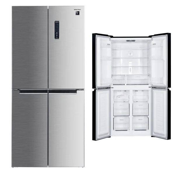 Sharp 401Liters, French Door Refrigerator, Inox - SJ-FH560KW-HS3