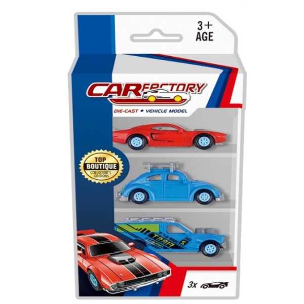 Snapkid Sliding Akloy Car, Assorted 3pieces - SK-S3