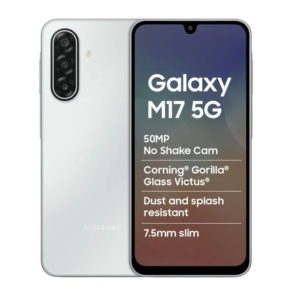 Samsung Galaxy M17, 5G 4GB RAM, 128GB - Moonlight Silver
