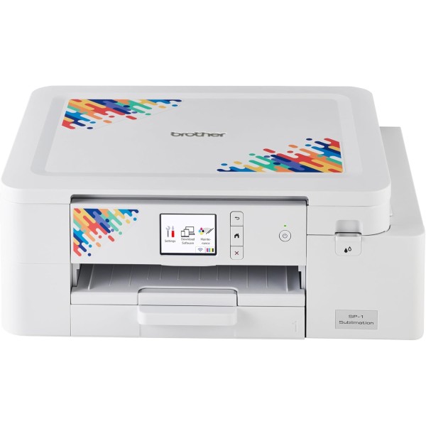 Brother Sublimation Printer, Wireless Compact Printer with Starter Kit (Ink Set and Paper) - SP-1