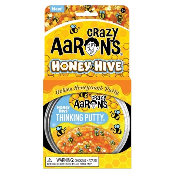 Crazy Aaron -"Honey Hive - Full Size 4"" Thinking Putty Tin for EU" - HB020-EU-T