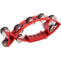 Hand Tambourine Bell Fish Shaped Double Row, Red - HTB-R