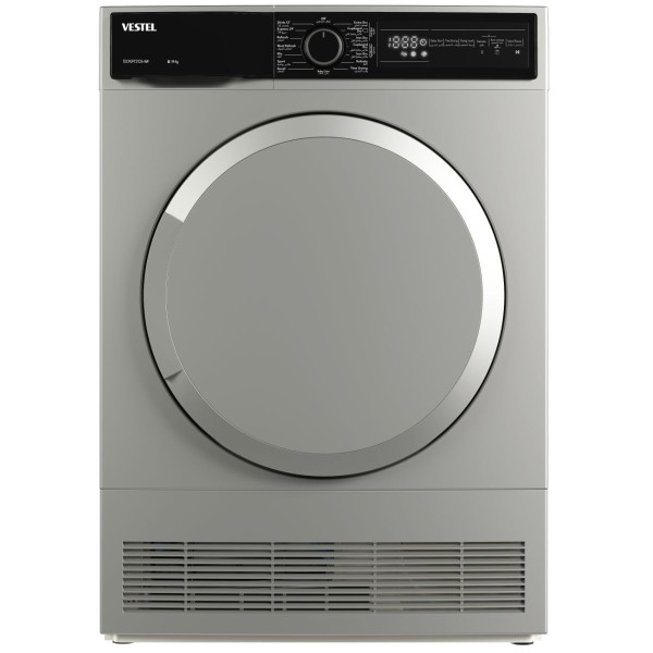 Vestel 9KG, 15 Programs, Condenser Dryer, Silver - TDC9GPT2TDS-KW