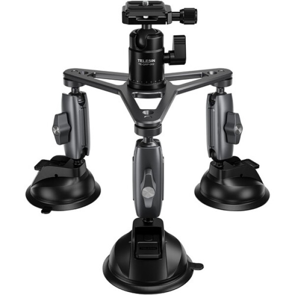 Telesin Triple Suction Cup Camera Mount - TE-TSB-001