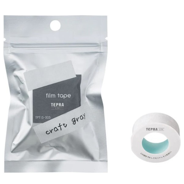 King Jim TEPRA Lite 15mm Film Tape (Craft Gray) - TPT15-005