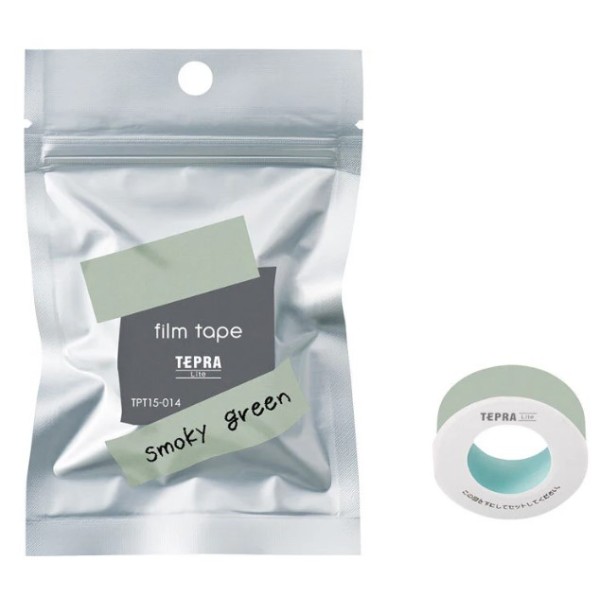 King Jim TEPRA Lite 15mm Film Tape (Smoky Green) - TPT15-014