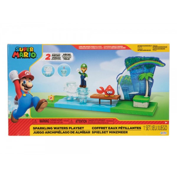 World of Nintendo 2.5" Mario World Sparkling Waters Playset - 41366-T