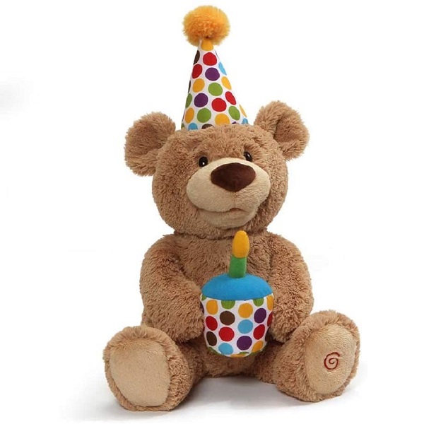GUND Happy Birthday Teddy Bear Animated 17" - 6055576-T