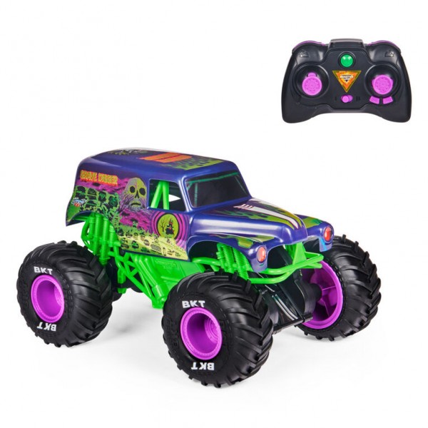 Monster Jam, Official Grave Digger Freestyle Force, Remote Control Car, 1:15 Scale - 6060367-T