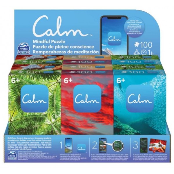 Calm Mindful Puzzle, 100 Pieces Assorted - 6061787-T
