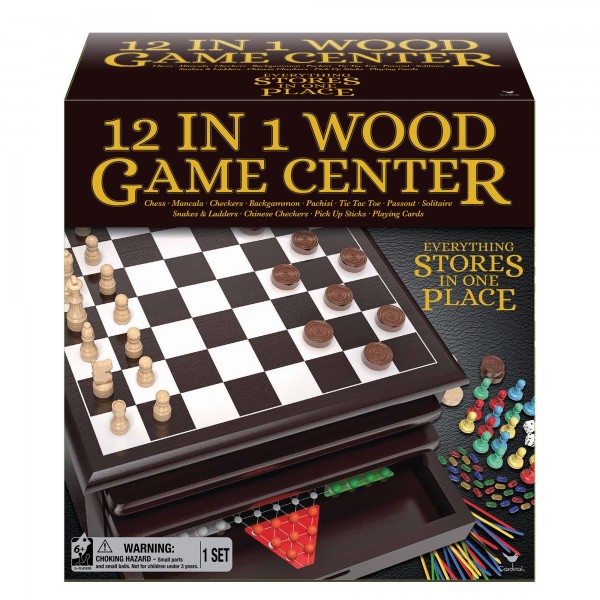12 in 1 Wood Game Center - 6065368-T