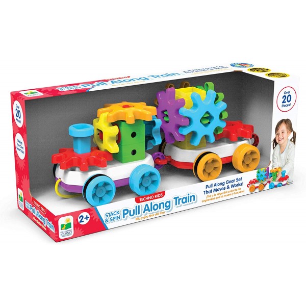 Techno Kids Stack & Spin Pull Along Train - 623862-T