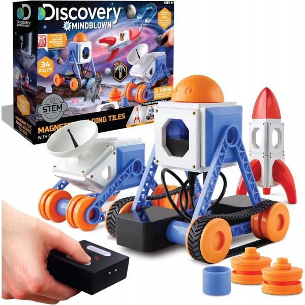 Discovery Kids Magnetic Tiles with Remote Control - 1423005751-T