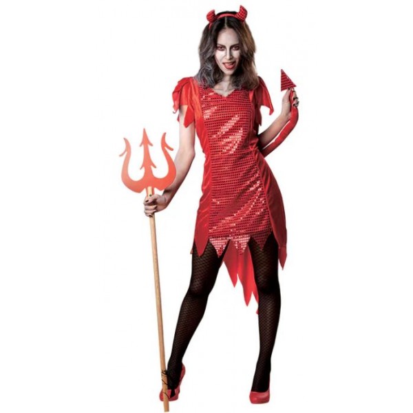 Lady Red Devil Halloween Costume Set for Girls - 297693