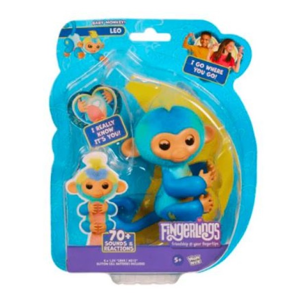 WowWee Fingerlings 2.0 Monkey - Blue Leo - 3115-T