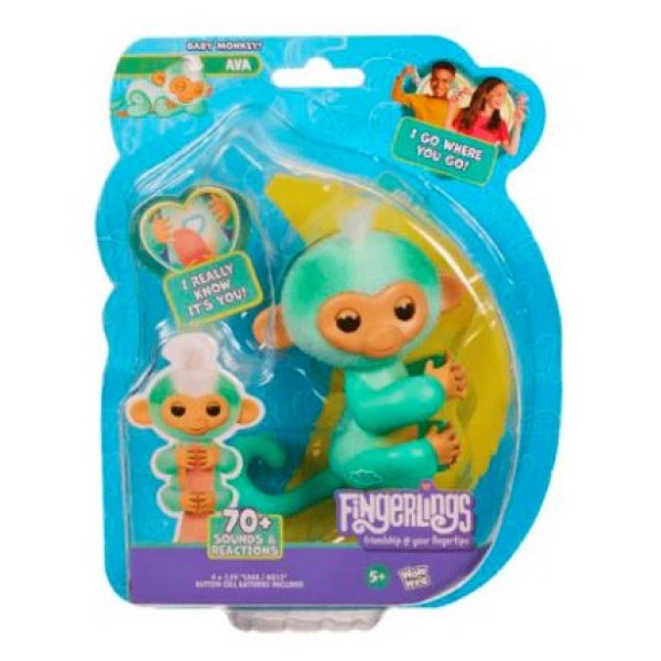 WowWee Fingerlings 2.0 Monkey - Teal Ava - 3116-T