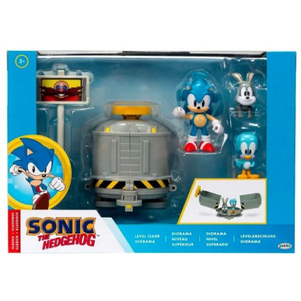Sonic The Hedgehog Classic Level Clear 2.5-Inch Diorama Playset - 41886-T