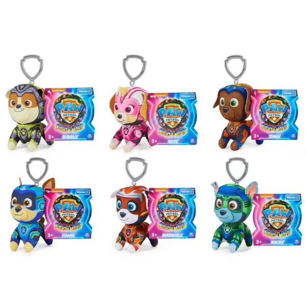 Paw Patrol Movie2 Mini Plush Assorted 1 Piece CDU - 6068163-T