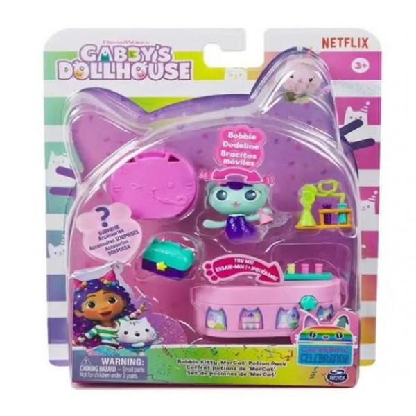 Gabby's Dollhouse Bobble Kitty Mercat Potion Pack - 6070094-T
