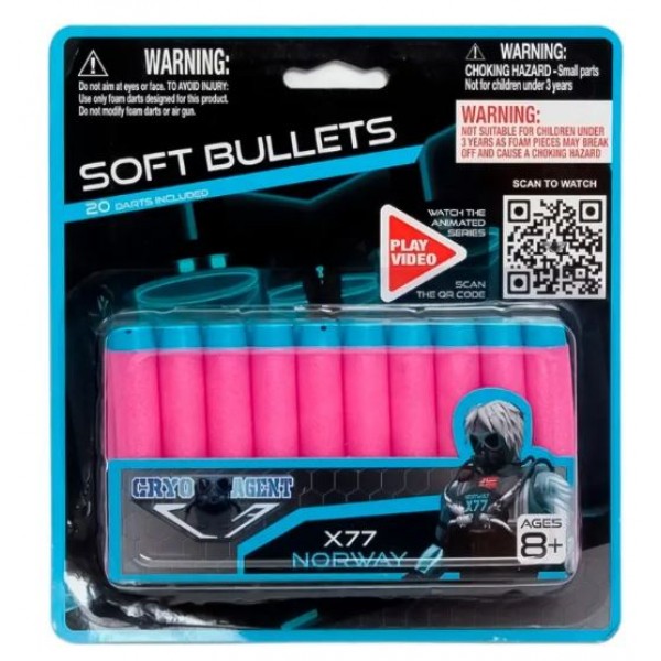 Cryo Agent Soft Gun Darts Refill - 20Pcs - 76462-SW