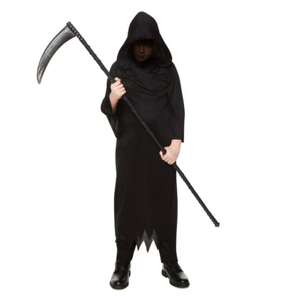 Grim Reaper Hooded Robe Kids Halloween Costume for Boys - 84564