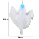 LED Multi-Coloured Hanging Ghost 3 pcs Halloween Decoration - 88637