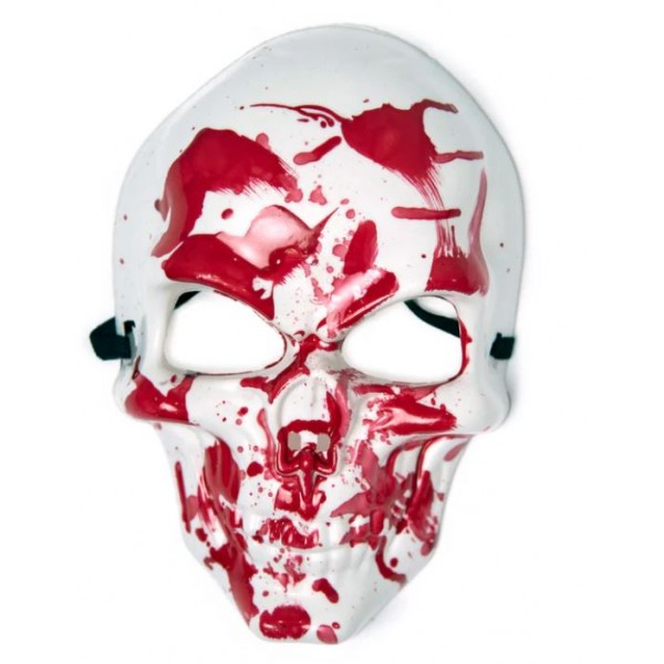 Blood-Stained Skeleton Mask Halloween Costume Accessory - 88779