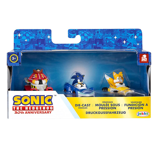 Sonic The Hedgehog 1:64 Die-Cast Vehicles Wave 3, 3-Pack - 41488-T