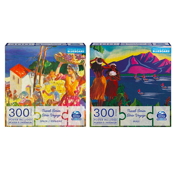 SPIN MASTER Jigsaw Puzzle Travel Series 300 Pieces, Assorted 1 Piece - 6056422-T