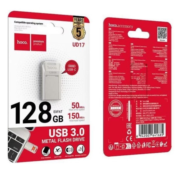 Hoco USB-C Memory Cards 128GB Pendrive - UD17