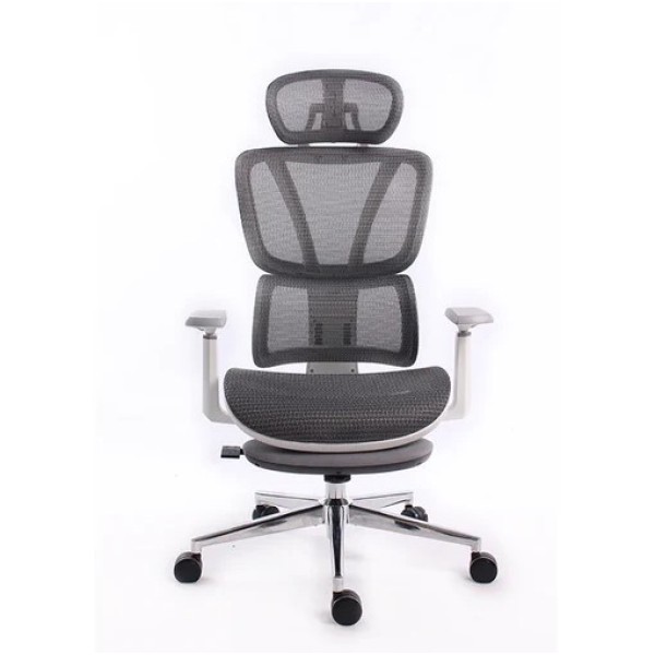 Black Bull Mesh Office and Gaming Chair, White/Grey - UMGC6002B