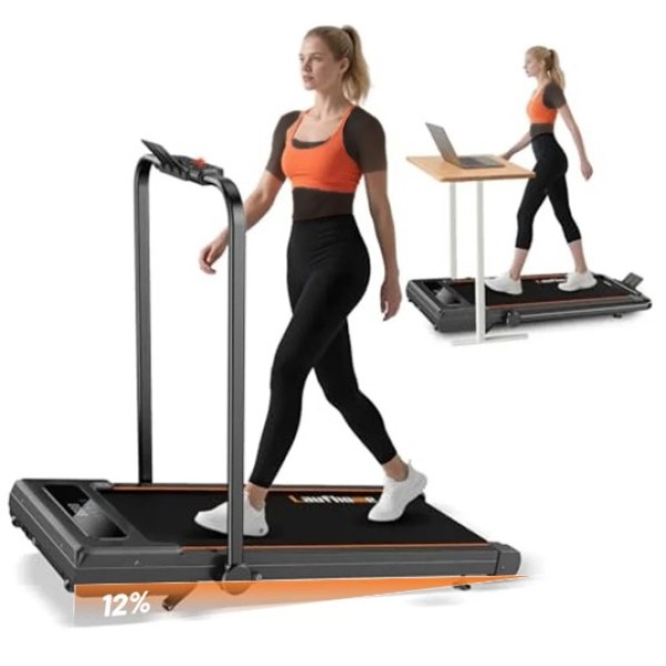 Black Bull 12% Auto Incline walking Treadmill with handrail With Big monitor and Flashlight, with Bluetooth - UMWP106